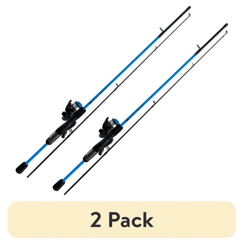 Lightweight Spinning Fishing Rod Reel Combo 2-Piece Durable Freshwater Setup New - Image 2 of 4