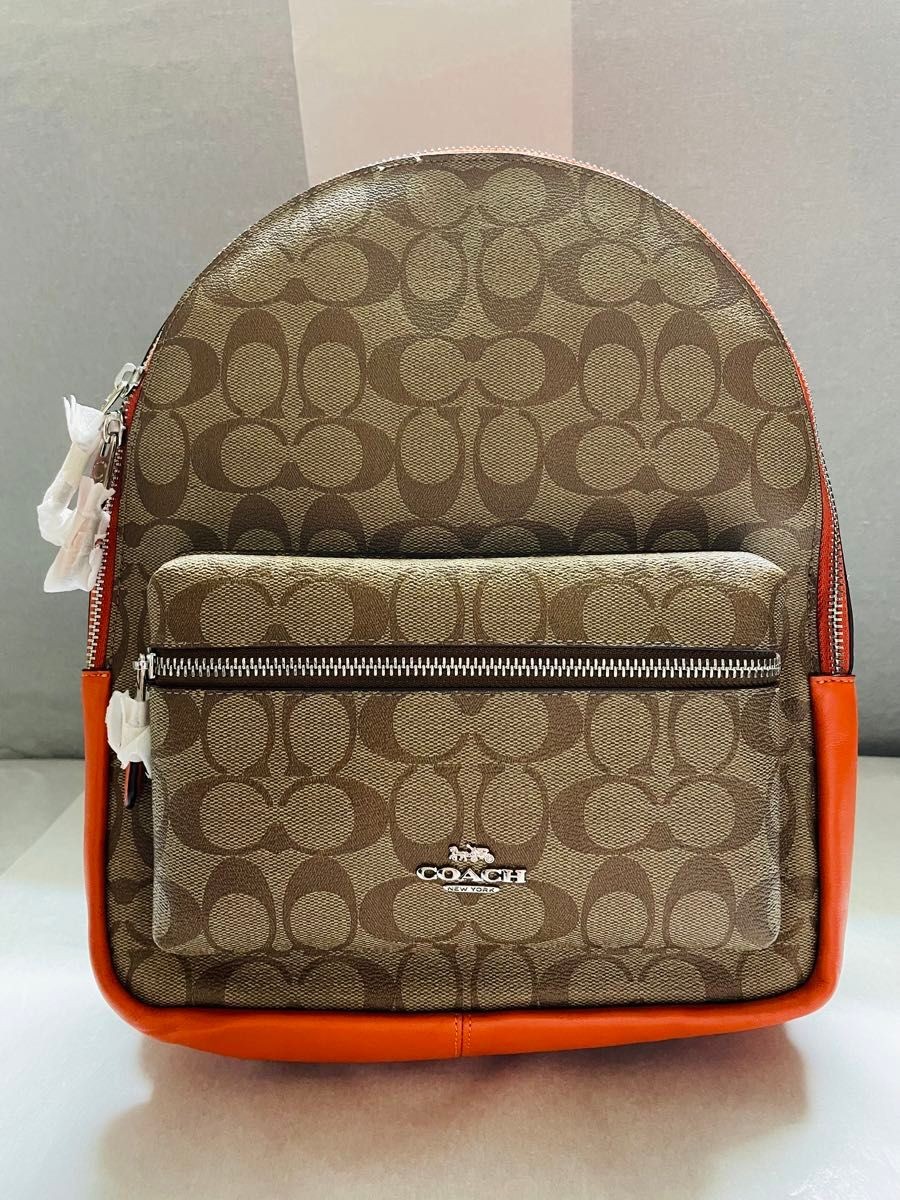 COACH Charlie Medium Signature Backpack for Men & Women