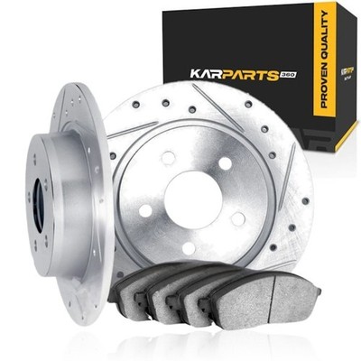 For Volkswagen Passat CC 2009 2010 Brake Rotor Set Rear | Cast Iron | Silver