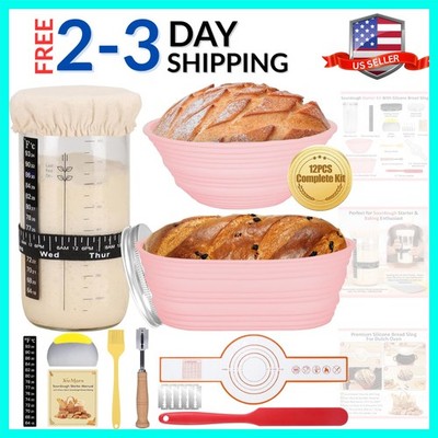Sourdough Starter Kit, 34oz Sourdough Starter Jar, Bread Sling for Dutch Oven...