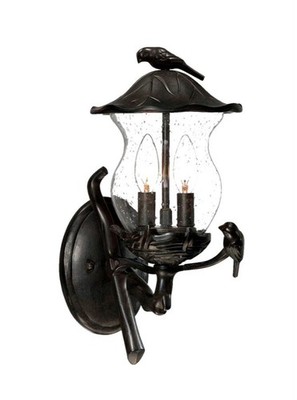 Acclaim Lighting 7551 Black/Clear Avian 2-Light 16.5''H Outdoor Wall Sconce