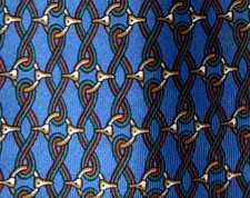 Burberrys-Vintage Classic Chain Link Silk Necktie-Made in France