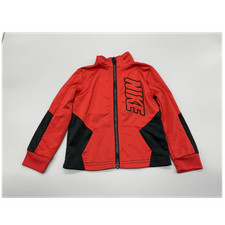 Nike Track Jacket Full Zip Logo Red Black Polyester 2T Baby Toddler