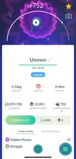 Pokemon Shiny Unown R Go 20k Registered