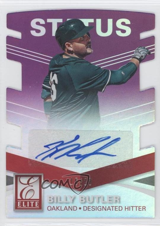 2015 Panini Elite Signatures Status Purple Die-Cut 16/20 Billy Butler Auto 5d7