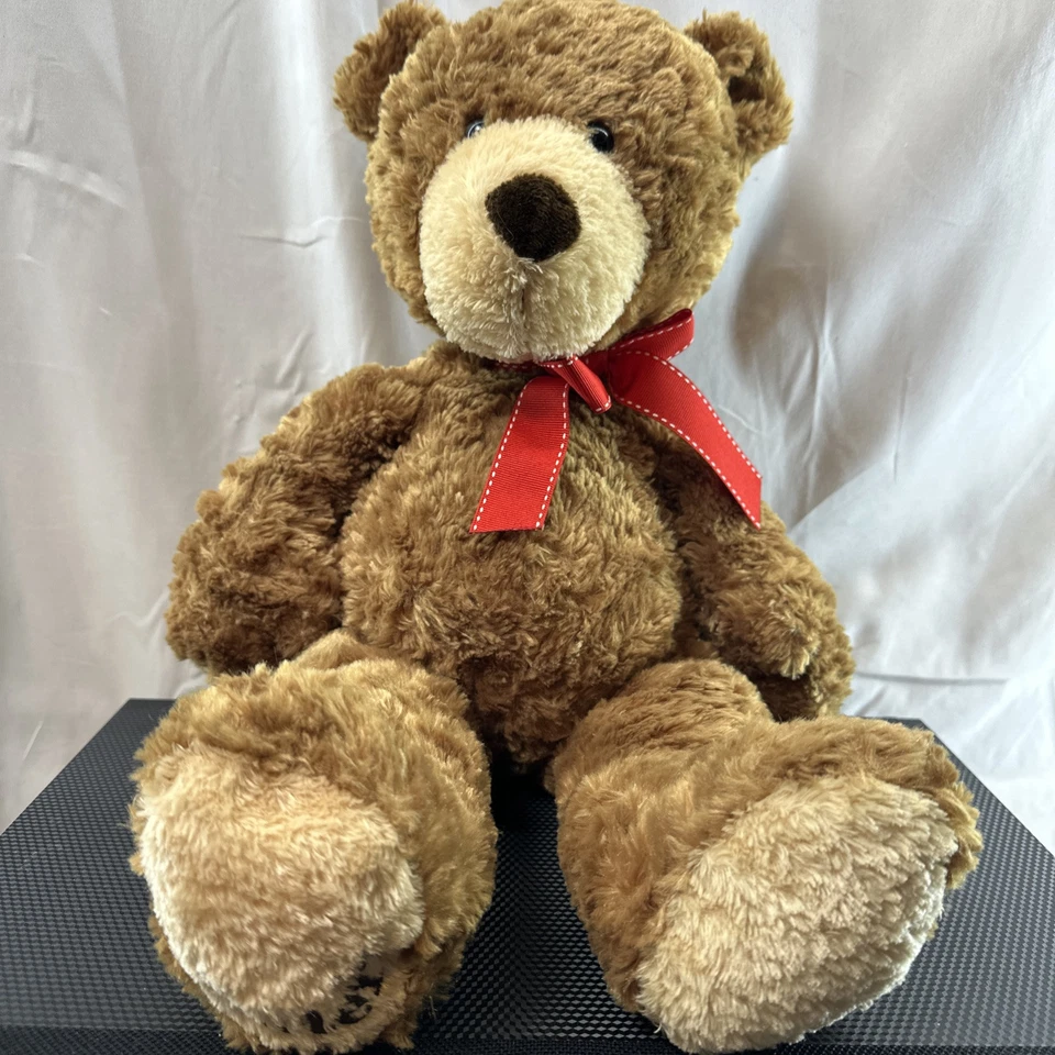 Pelúcia de pelúcia Carters Classics ursinho de pelúcia 19 polegadas fita vermelha Prestige Toy Co #45384 - Imagem 4 de 4