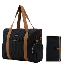 Diaper Bag Tote for Moms, Baby Hospital Bag with Insulated Bottle Pockets, Ch...