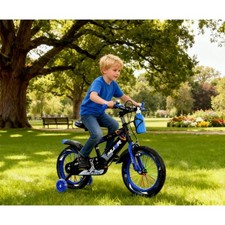 16 inch Kids Bike Bicycle Cycling Removable Stabilisers Children Boys Blue UK
