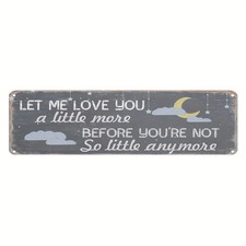 Vintage Let Me Love You Nursery Metal Sign Parenthood Wall Decor New Parent Gift