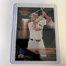 2026 Topps Chrome Black Red Refractor Mini Diamond Cardinals Alec Burleson /25