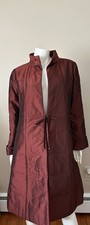 Auth Chanel Identification 00A Quilted Bordeaux Coat Size 40 NEW