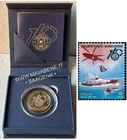 Italy 2025 Coast Guard Captaincy Coin 6 Euro + Stamp