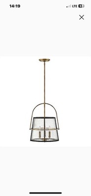 Hinkley Lighting 38113HB Tournon - 3 Light Medium Pendant-Heritage Brass Finish