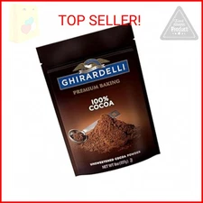 GHIRARDELLI Premium Baking Cocoa 100% Unsweetened Cocoa Powder, 8 OZ Bag
