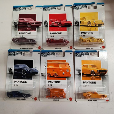 #ad Pantone Complete 6 Car Set * 2026 Hot Wheels PANTONE Silver Series Case A T75 $39.99