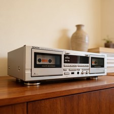 Denon DRW-660 Rare Vintage Double Cassette Deck Serviced Working Remote Warranty