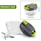 Hand-Operated Onion Slicer, Hand-Held Vegetable Chopper, Comes with 3 Extra Blad