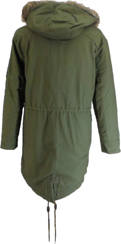 Lambretta Mens Khaki Green Vintage Parka - Image 2 of 4