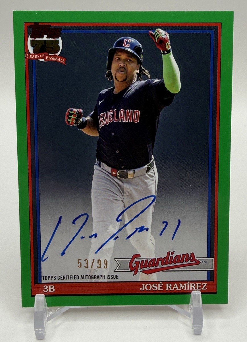 2026 Topps Series 1 1991 Autographs Jose Ramirez Green /99