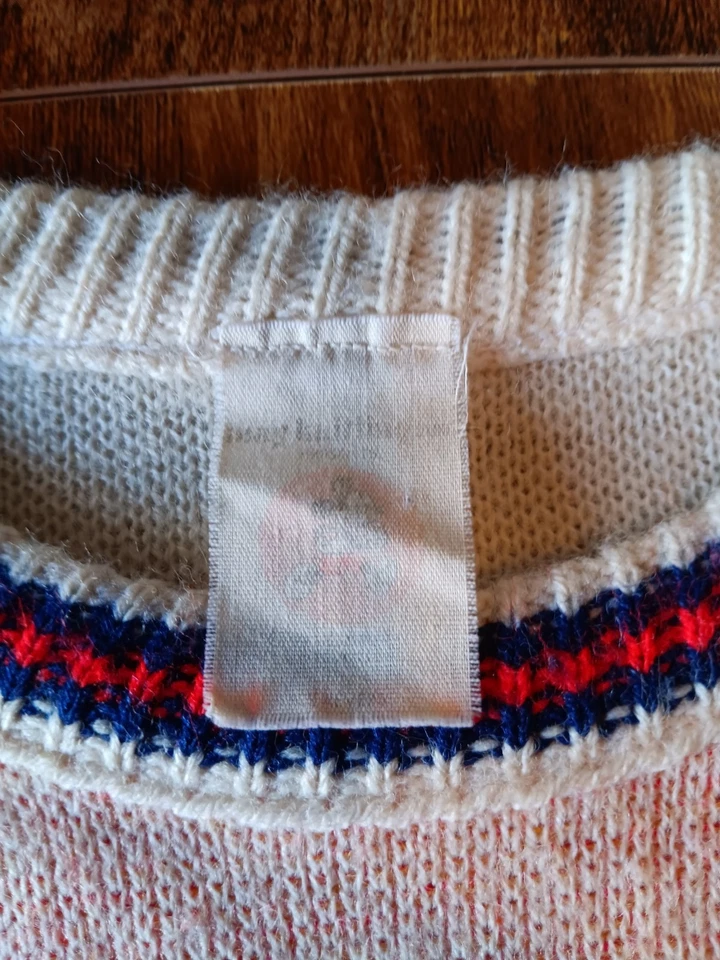 Suéter Tejido Gráfico Vintage Años 70 MICKEY MOUSE DISNEY Talla S Foto 3 de 4