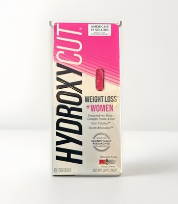 Hydroxycut Weight Loss + Women Biotin Collagen Folate Iron 60 Liquid Caps 7/2026
