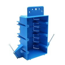 3-Gang PVC New Work Electrical Box Nail-On Switch Outlet Box for Home 1 PC