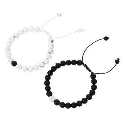 2 Pcs Armbänder Für Paare Dekoratives Steinarmband Damenarmbänder Perlenarmband