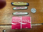 Vintage Coca Cola Pocket Knifes And Match Books