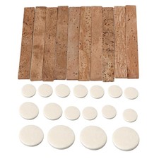 10Pcs Clarinet Cork Sheet w/ 17PCS Pads Woodwind Instrument Replacement Kit