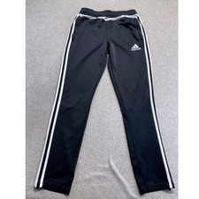 Adidas Track Pants Kids L Black Tiro Climacool Three Stripe Activewear School