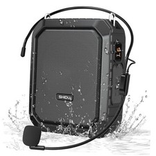 Voice Amplifier for Teacher with Portable Microphone and Speaker, 18W Black