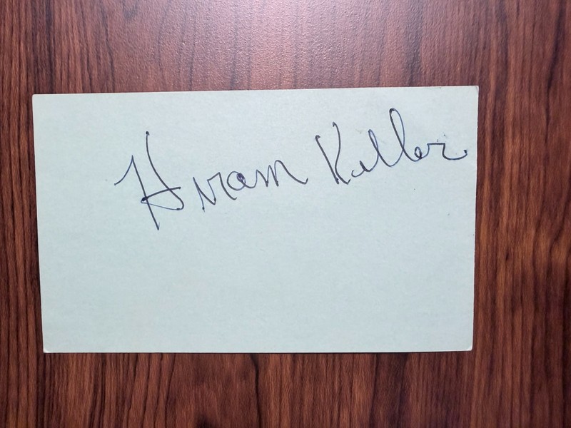 Signed Card Hiram Keller (May 3, 1944 – January 20, 1997) US actor and model