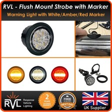 Flush Mount Hide Away Dual LED Strobe & DRL/Marker Light 12V 24V Truck LightBar