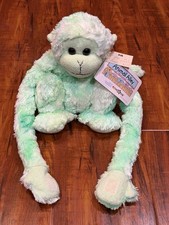 Vintage Toys R Us Animal Alley Green Hanging Monkey Stuffed Toy Plush - NOS NWT