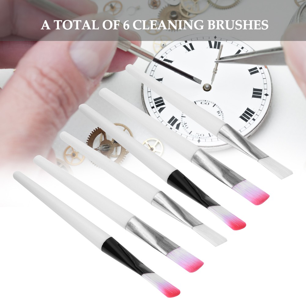 6pcs Watch Small Parts Cleaning Brush Watch Repair Maintenance Tool HEN