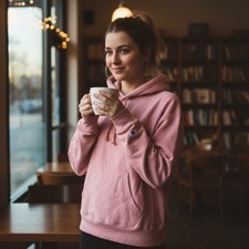 Champion Women's ReverSe Weave Pink Pale Hoodie Pullover Sweatshirt Size Small N