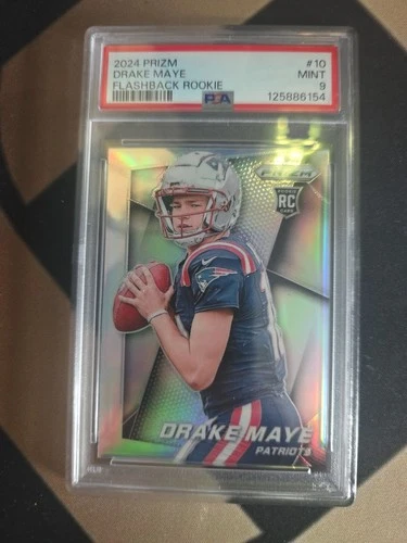 2024 Panini Prizm - Prizm Flashback Rookie Drake Maye #10 Silver Prizm (RC)