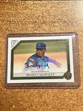 2021 Topps Gallery # RA-BM Brailyn Marquez RC Green Autograph Serial # 32/99
