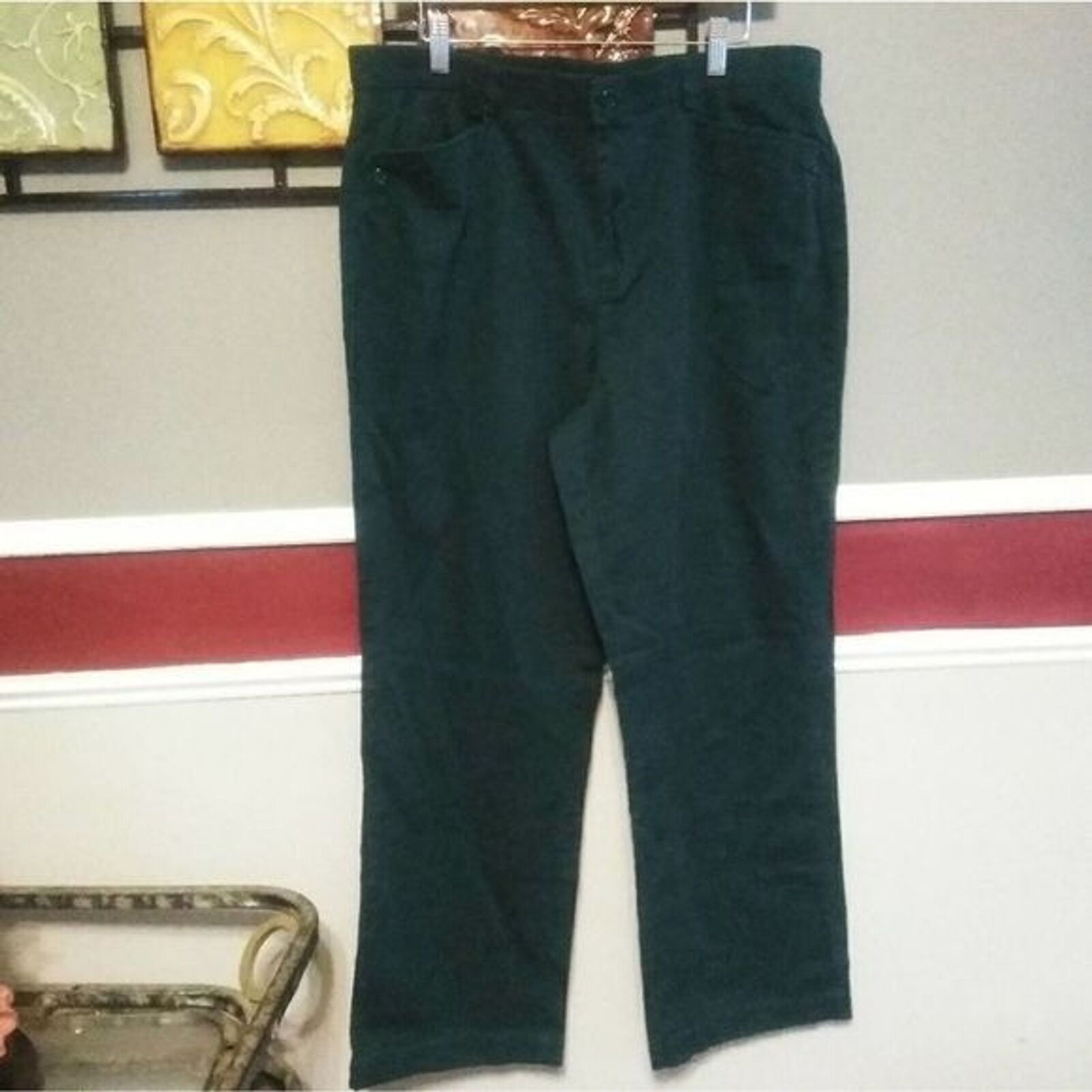 Laura Scott green straight pants green color size… - image 1