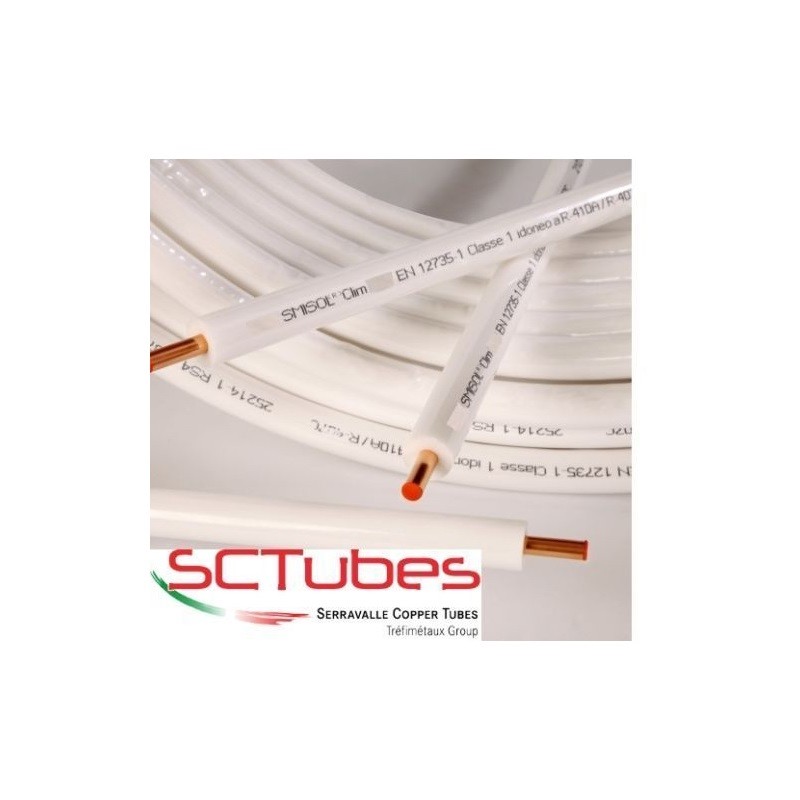 Tubo Rame Clima Smisol 3/8" + 1/2" (4+4 mt) - Kit Installazione Professionale