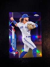 2020 Topps Chrome Bo Bichette Purple Refractor #197/299 Rookie Blue Jays