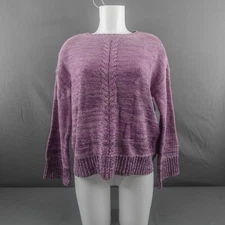 Style Co Womens Sweater PM Purple Ombre Cozy Softgirl Cottagecore Knit NEW