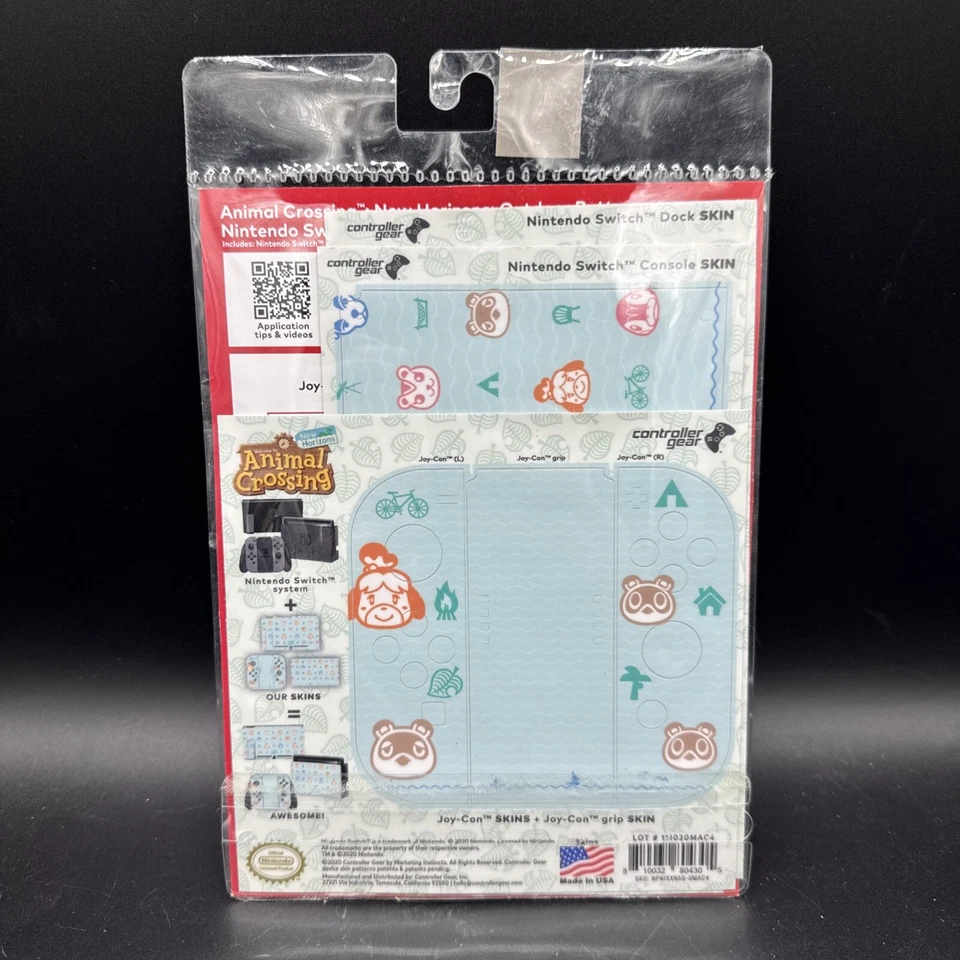 Animal Crossing New Horizons Exterior Nintendo Licencia Switch Recubrimiento Pegatinas Foto 2 de 4