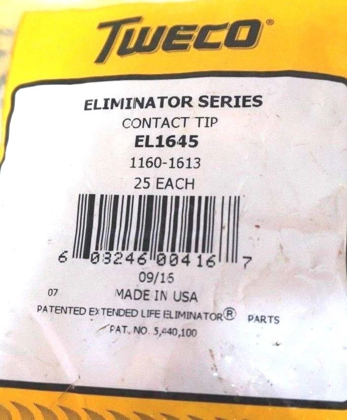 75 NEW TWECO 1160-1613 CONTACT TIPS 11601613 - Image 2 of 2