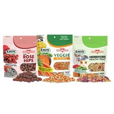 Herbivore Treats (3 Pack) - Healthy Assorted Treats - Chinchilla, Guinea Pig