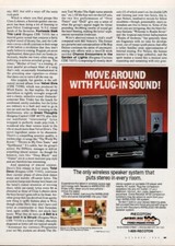 Recoton -  Wireless 100 Speakers - Original Magazine Ad - 1988