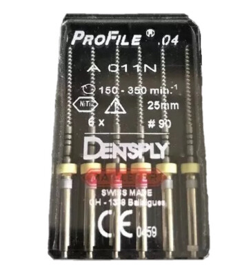 DENTSPLY Feile File ProFile 04 Packung 6 Feilen A011N 25mm 90 Maillefer Neu