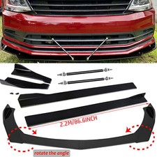 Front Bumper Spoiler Body Kit Side Skirtrear Lip Universal For Volkswagen Vw