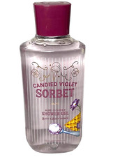 BATH  BODY WORKS SHOWER GEL BODY WASH ALOE CANDIED VIOLET SORBET 10 oz NEW