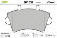 Valeo 301537 Bremsbelagsatz, Scheibenbremse Passend FüR Nissan Opel Renault